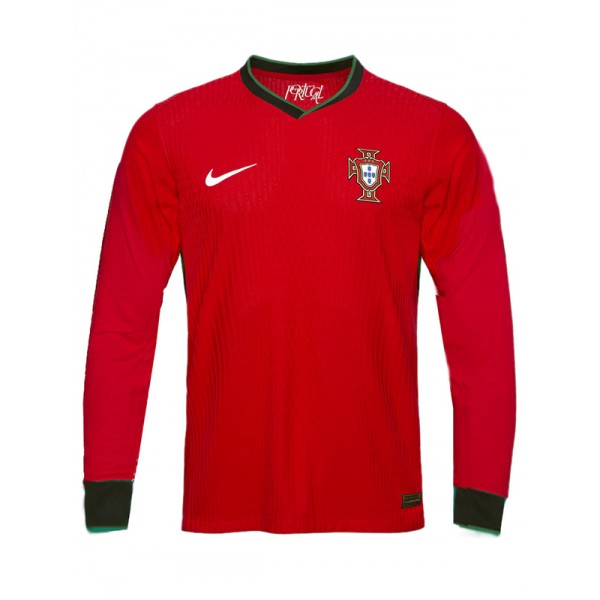 Portugal maglia a maniche lunghe per la casa uniforme da calcio prima maglia da calcio da uomo top maglia sportiva 2024 Euro Cup